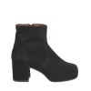 PF16 by Paola Ferri Black Suede Ankle Boots Block Heel1