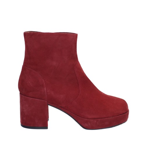 PF16 by Paola Ferri Melot Suede Ankle Boots Block Heel1
