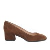 The Bag Tabac Suede Leather Pumps Medium Heel1