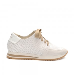 Lilimill Laser Cut Leather Sneakers White