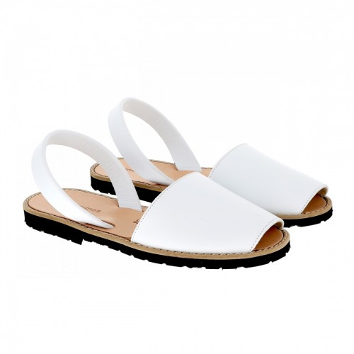 Minorquines -Avarca-White-Leather-Sandals