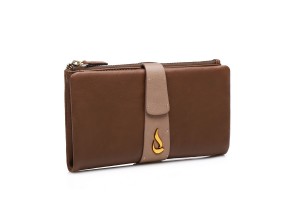 Abbacino Peratta large brown leather wallet