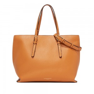 Gianni Chiarini Patricia Orange Leather Shopping Bag