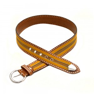 Nanni Yellow Leather Belt-1