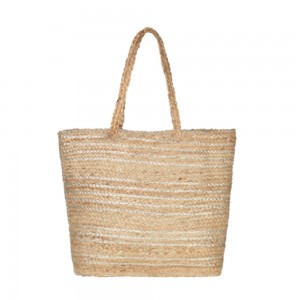 Unmade Jute Holiday Bag With Stripes