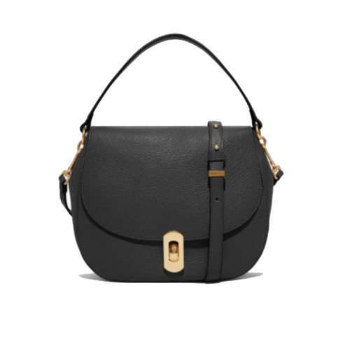 Coccinelle-Zaniah-Black-Leather-Shoulder-Bag