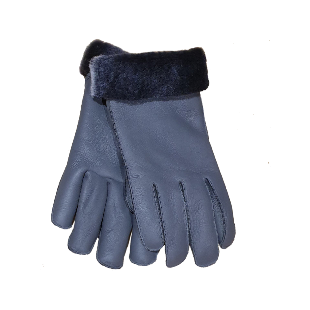 Grey Shearling Gloves 11