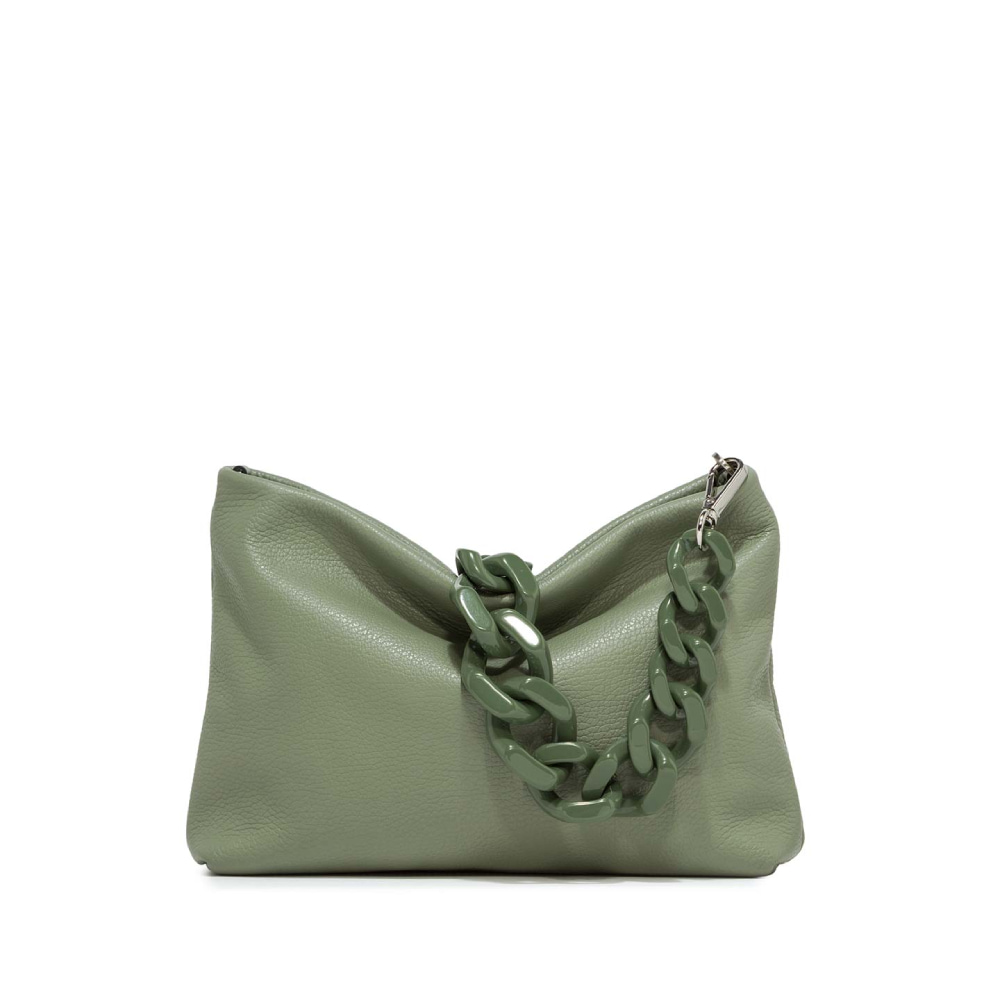 Gianni Chiarini Brenda Olive Green Leather Shoulder Bag