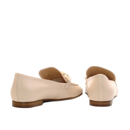 KMB Beige Napa Leather Loafers