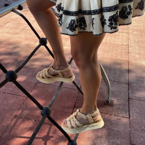 Paloma Barcelo Urubu Raffia Woven Sandals