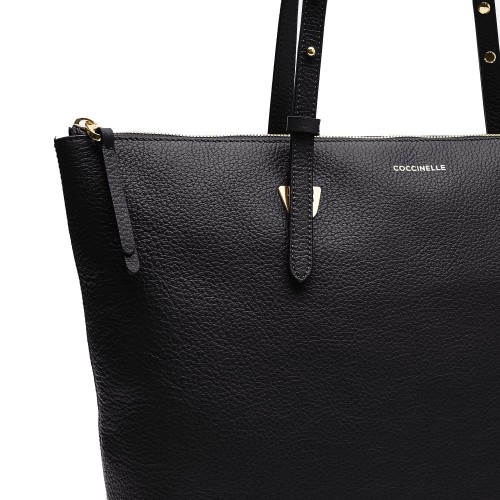 Coccinelle Lea Black Leather Tote Bag