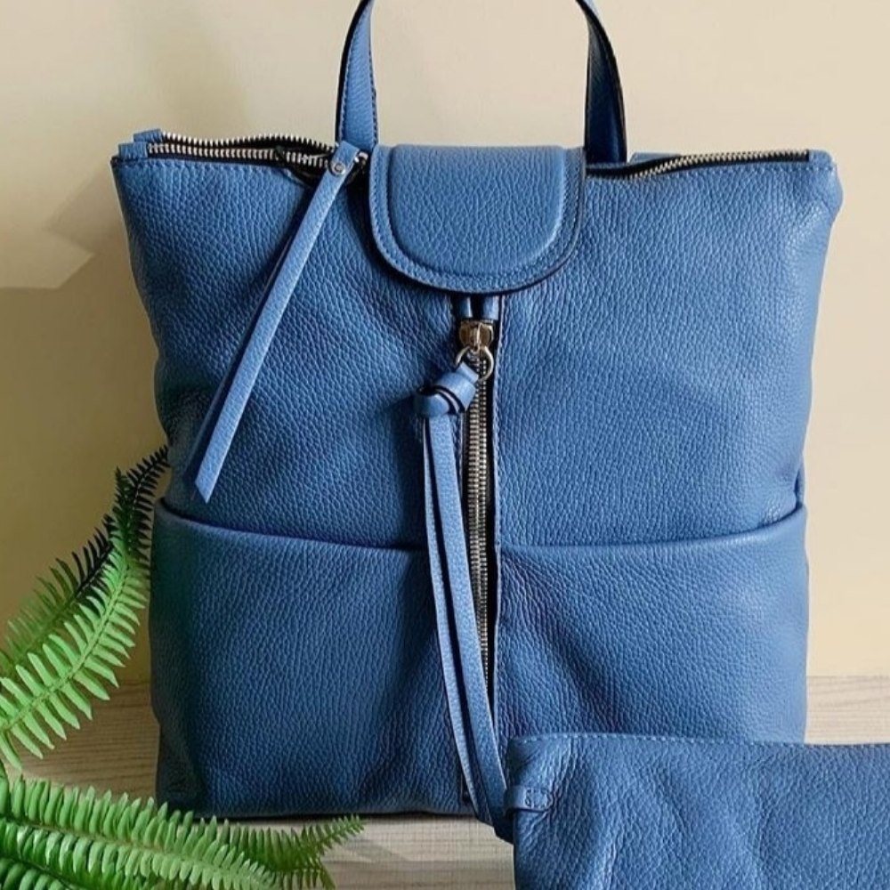 Gianni Chiarini Giada Blue Leather Backpack