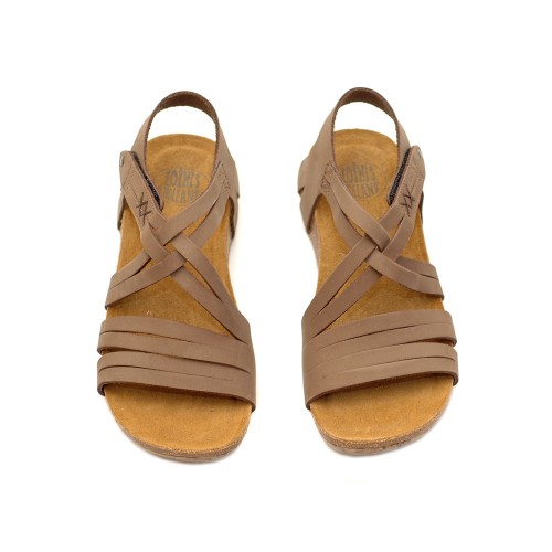 Loints Florida Taupe Leather Sandals