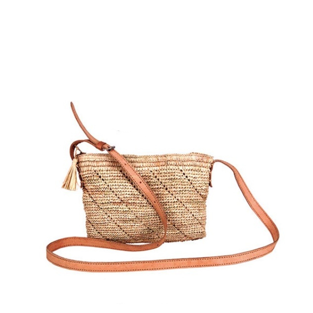 Classic Raffia Cross-Body Bag | Beach Bags | UK