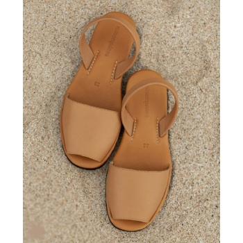 Minorquines Avarca Platja Beige Leather Sandals