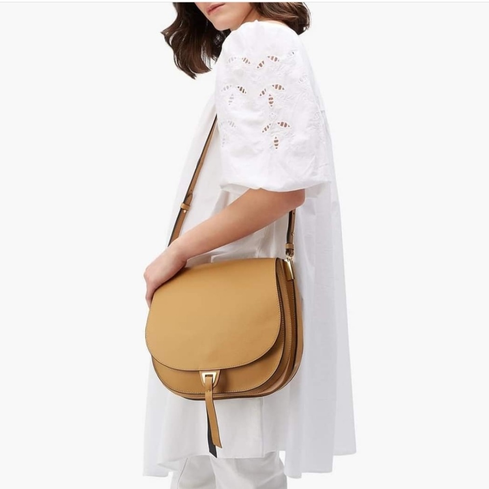 Coccinelle Arpege Warm Beige Leather Shoulder Bag