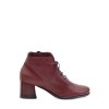 Lilimill Burgundy Lace Up Ankle Boots