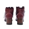 Lilimill Burgundy Lace Up Ankle Boots