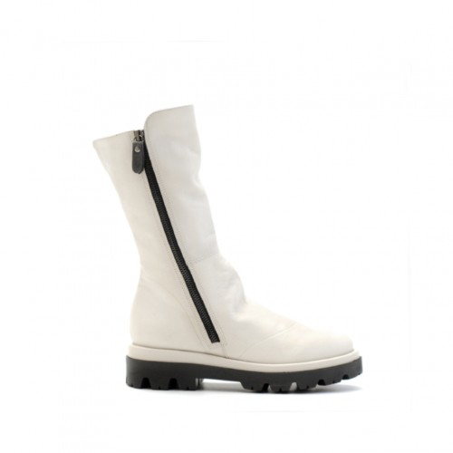 Lilimill White Leather Boots