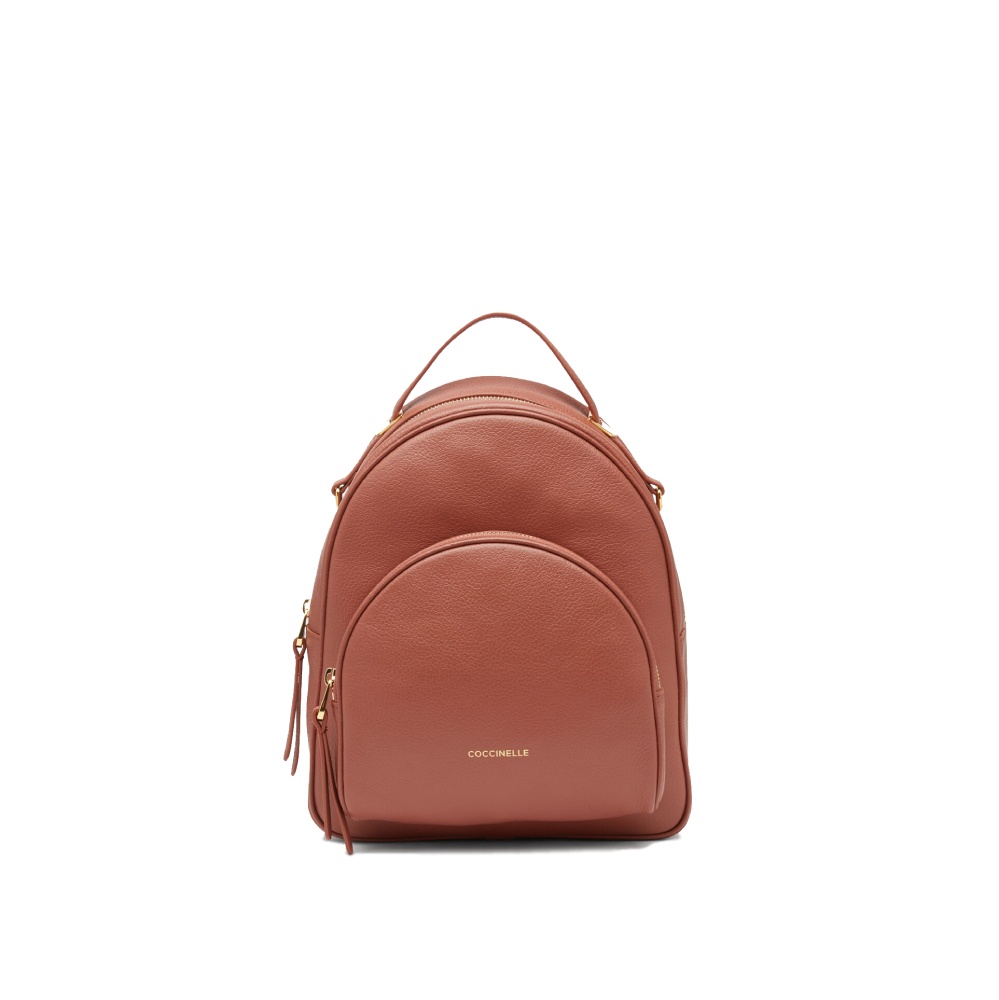 Coccinelle Lea Cinnamon Leather Backpack