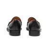 The Bag Horsebit Printed Black Leather Loafers