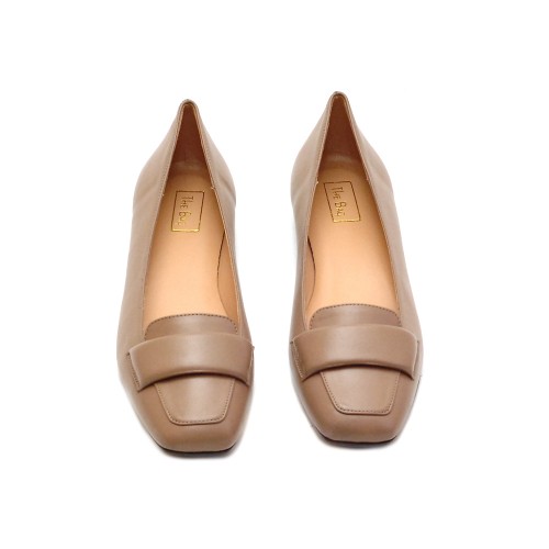 The Bag Taupe Flat Pumps