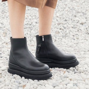 Uno8uno Brooklyn Black Ankle Leather Boots