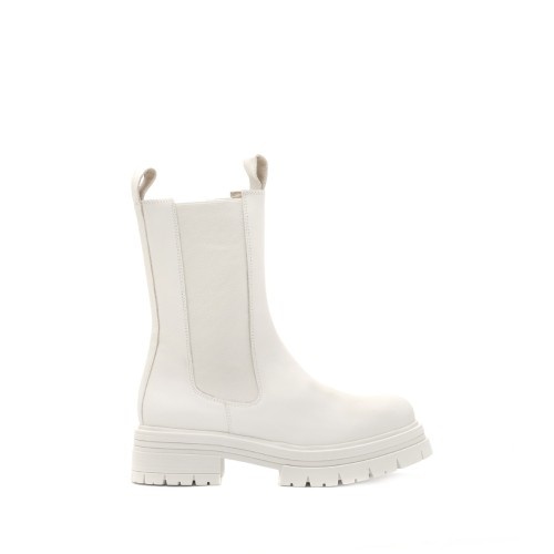 KMB Off White Chelsea Leather Boots