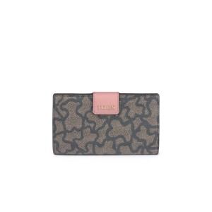 TOUS Kaos Icon Pink Flat Wallet