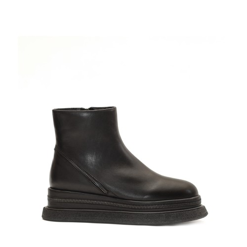 Uno8uno Brookly Black Ankle Leather Boots