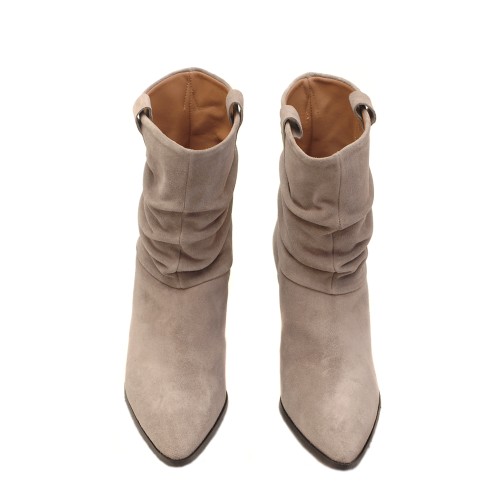 Brenda Zaro Grey Suede Leather Boots