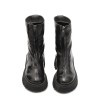 Lilimill Black Cracked Leather Boots