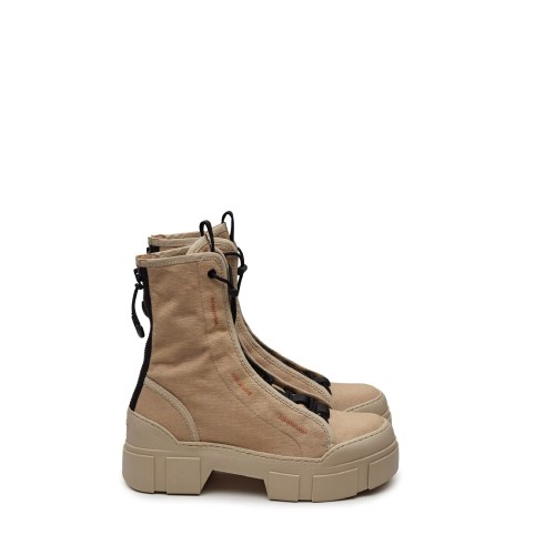 Vic Matie Beige Drawstring Ankle Boots