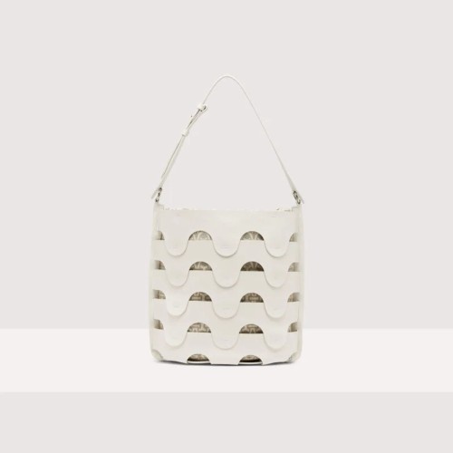 Coccinelle Medhuse White Waves Leather Bucket