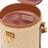 Coccinelle Orchestra Tabac Leather And Raffia Bucket