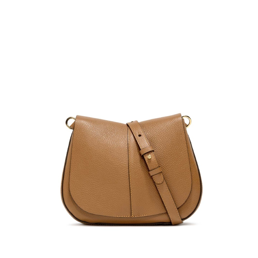 Gianni Chiarini Helena Round Medium Natural Leather Bag - Niutrack.com