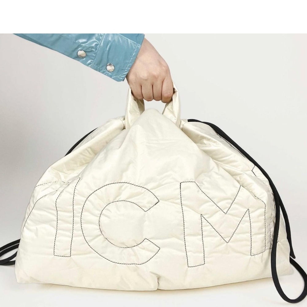Vic Matie Penelope White Logo Embroidered Padded Bag