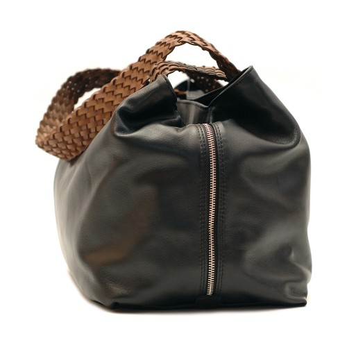 Alchimia Black Leather Shoulder Bag
