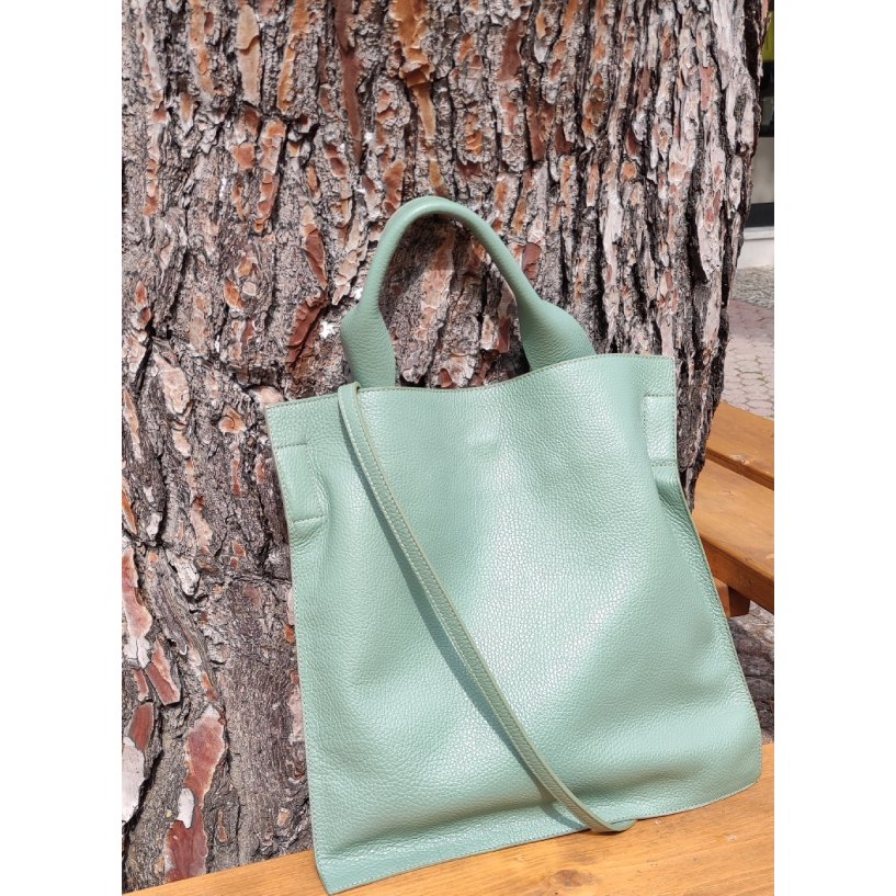 Arron Mint Green Leather Bag 