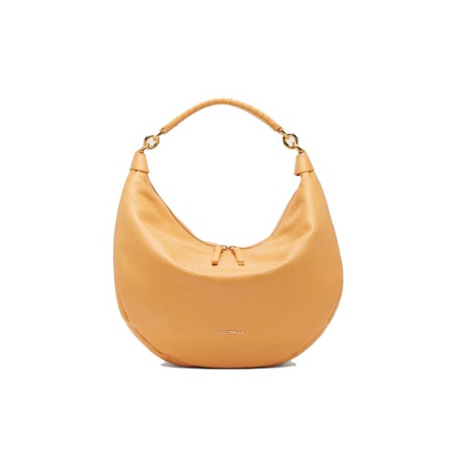 Coccinelle Maelody Medium Hobo Apricot Leather Bag