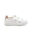 KMB White Leather Sneakers Velcro Closure