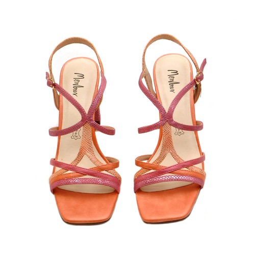 Menbur Multi-Strap Pink Sandals