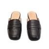 The Bag Black Leather Mules