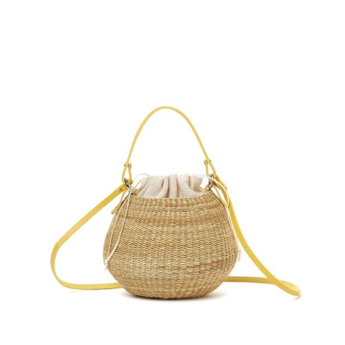 Muuñ Aure Removable Pouch Yellow Straw Bag