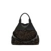 Gianni Chiarini Duna Black Leather And Fabric Bag