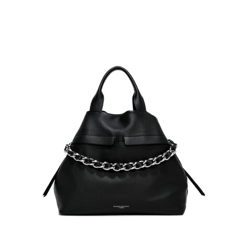 Gianni Chiarini Duna Black Leather Shoulder Bag