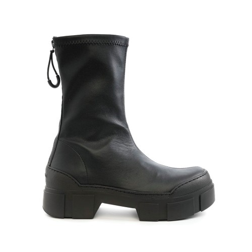 Vic Matie Black Leather Ankle Boots