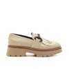 Lilimill Off-White Leather Fringed Loafers