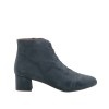 The Bag Blue Suede Ankle Boots Elastic Laces