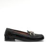 Mat 20 Black Naplack Leather Square Loafers - Niutrack.com